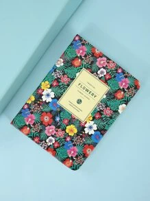 1 pieza Cuaderno con patrón de flor - Multicolor - Ver 6