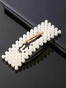 5 chiếc kẹp tóc/búi tóc trang trí ngọc trai giả thanh lịch dành cho nữ (kèm theo thiệp giấy ngẫu nhiên), phụ kiện tóc, kẹp tóc càng cua, ghim cài tóc - trắng - Xem 4