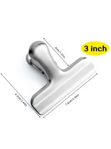 1pc Stainless Steel Sealing Clip - Silver - View 2