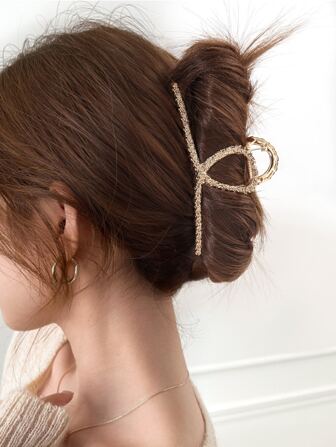 金色金属哑光表面小玫瑰形合金发夹，优雅，适合女士休闲金色头饰发夹发夹发夹发夹发夹发夹，学校用品，学院秋冬发饰，适合女士度假装扮