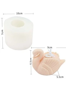 1pc Swan Shaped DIY Silicone Mold - White - View 2