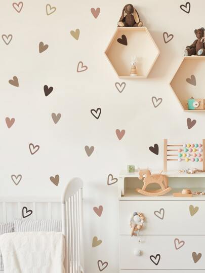 1件套愛心圖案牆貼