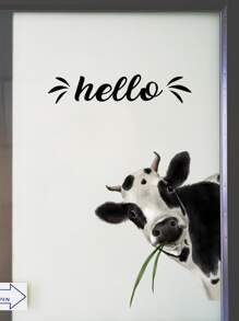 1pc Cow Pattern Door Sticker - Multicolor - View 4
