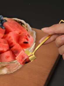 4件套不锈钢甜点铲套装，适用于家庭厨房、甜品店、水果蛋糕铲、露营野餐、派对活动、礼物