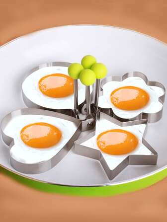 不锈钢厨房小工具煮蛋器五星心形圆形花形煎蛋器煮蛋器蒸蛋模具煎饼机