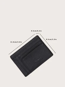 CUIKCA Men Litchi Embossed Lightweight Portable Card ID Card White-Collar Workers For Male Holiday For Anniversary For Birthday Gift Accessories Gift Card Holder Wallet Business Card Holder Credit Card Holder For Men Mini Wallet Card Wallet - Black - View 7