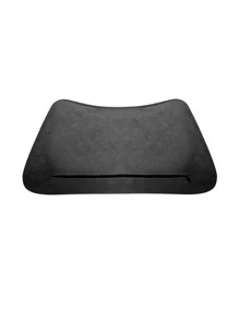 1pc Solid Car Lumbar Support Pillow - Black - View 2