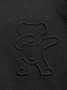 SHEIN Boys Cartoon Embroidery Sweatshirt - Black - View 4