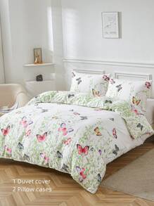 蝴蝶樣式被套套裝不附帶內芯 - 彩色 - 查看 2