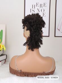 Adorno para cabello corto rizado sintético - Negro - Ver 2