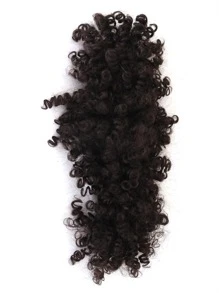Adorno para cabello corto rizado sintético - Negro - Ver 3