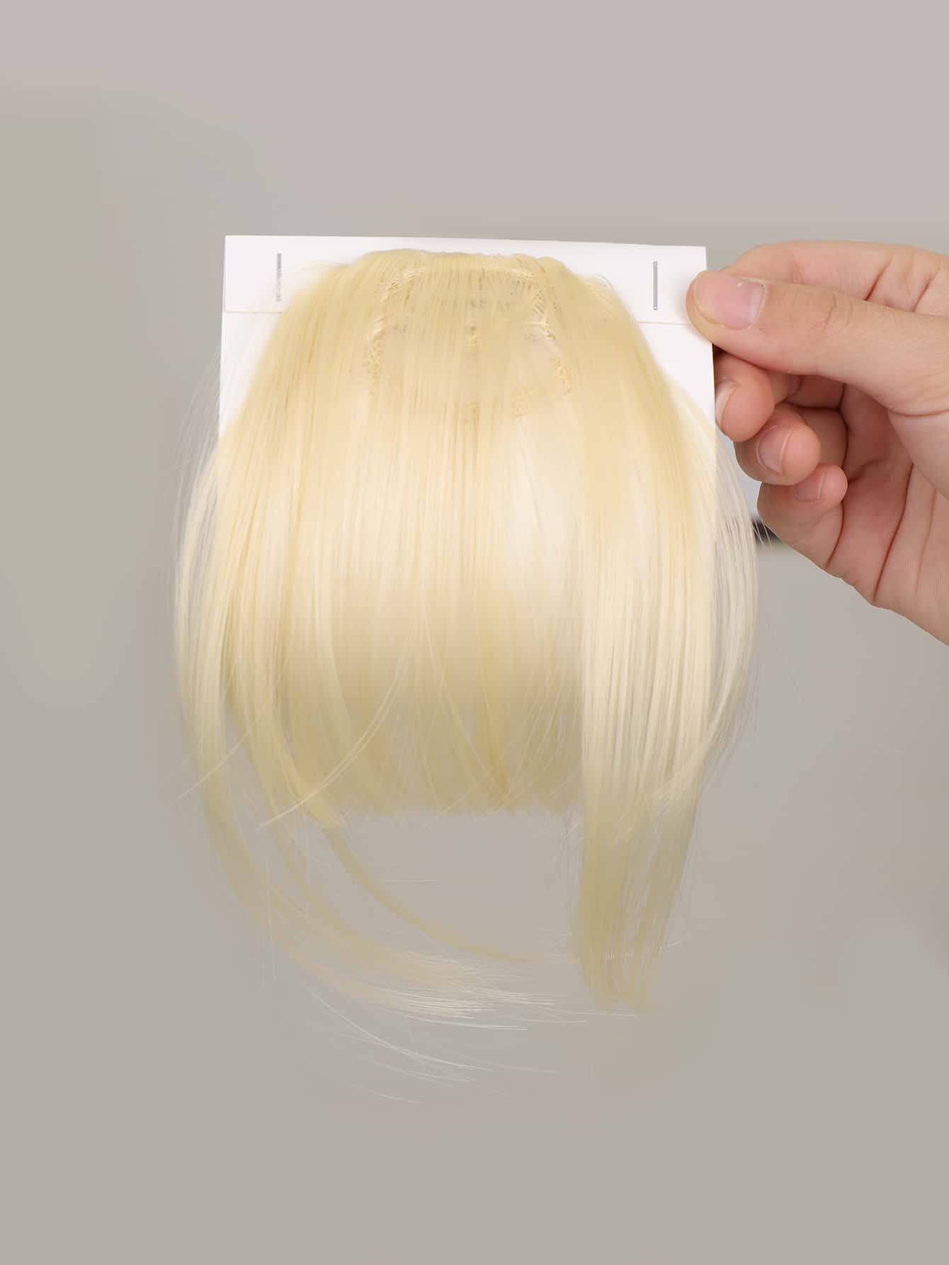 Short Straight Synthetic Hair Bangs - Gold - View 1
