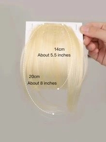 Short Straight Synthetic Hair Bangs - Gold - View 3