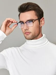 男士方框眼鏡透明眼鏡 - 彩色 - 查看 3
