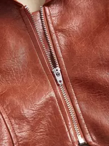 SHEIN MOD Zip Up Tank Top - Rust Brown - View 7