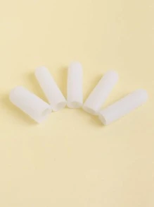 5pcs Anti-wear Gel Finger Protector Finger Cots Silicone Finger Cover Cap Gel Finger Sleeves Finger Support For Trigger Finger And Fingertips Protection - White - View 6