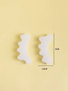 Gel Toe Separator, 2pcs Durable Toe Spacers Toe Stretchers For Men And Women Easy Wear In Shoes, Solid Toe Splitter For Hammertoes Crooked Toes - White - View 7