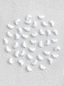 30Pcs Wings Design Glow In The Dark Nail Art Decoration Diy Nail Charms Nail Gems Nail Supplies Nails - White - View 2