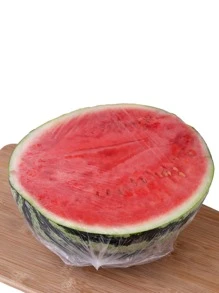 100 piezas Película desechable de preservación de alimentos PE, cubierta elástica transparente de cocina para aislar los olores de los alimentos del refrigerador - Blanco - Ver 5