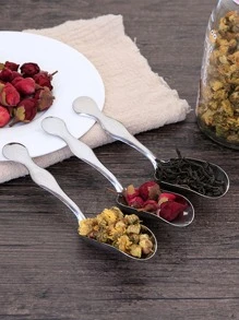 1pc Stainless Steel Tea Spoon - Silver - View 1