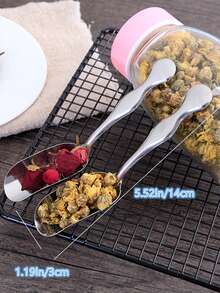 1pc Stainless Steel Tea Spoon - Silver - View 2