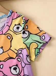 小女童卡通圖案T恤