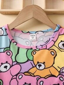 小女童卡通圖案T恤