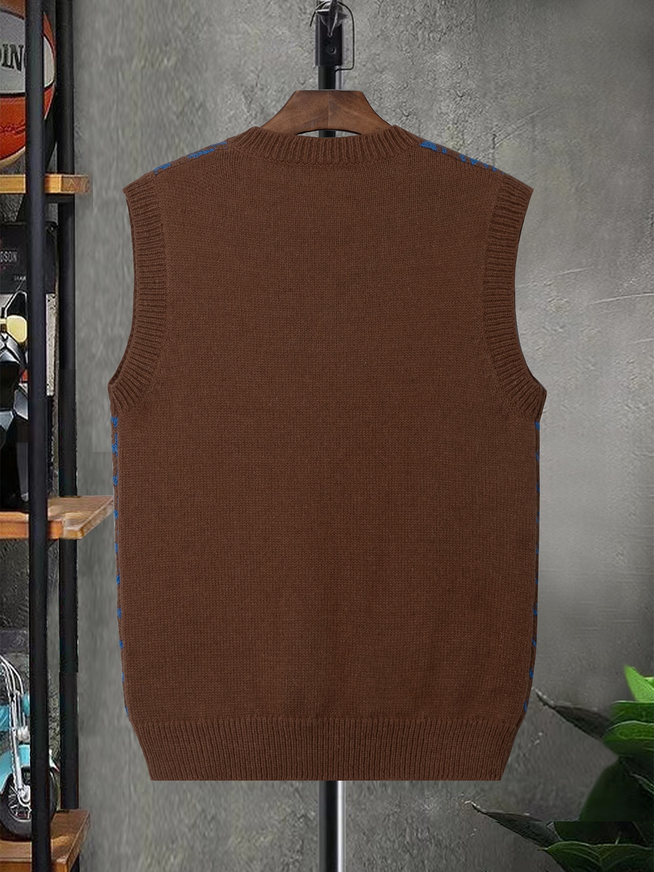 Manfinity Men Houndstooth Pattern Sweater Vest SHEIN USA