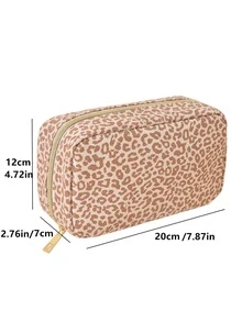 1 pieza Bolso de maquillaje con patrón de leopardo multifuncional - Multicolor - Ver 5