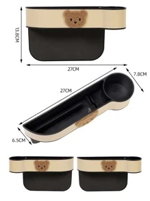 1入組小熊圖案汽車縫隙收納盒 - 彩色 - 查看 4