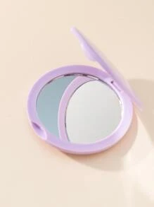 Foldable Pocket Makeup Mirror, 1pc Plain Round Double-Sided Compact Cosmetic Mirror, Desktop Mirror, Portable Travel Mirror For Women & Girl, Gift For Women Mom Wife Sister Teen Girl Friend- Purple, Vanity Mirror, Small Mirror, Living Room Home Bedroom Bathroom House Decor, Travel Stuff, Wedding, Party, Birthday, Gifts For Men Mom Dad Best Friends Teacher, New Years, Accessories, Funny Gift, Makeup, Cheap, Vanity, Bedroom, Makeup Accessories, Mirror, Vanity Mirror, Cheap, Stocking Stuffers, Makeup, Makeup Tools, Cheap Stuff, Gifts, Gifts Christmas Gifts - Purple - View 5