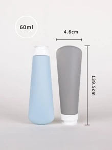 4入組60毫升旅行分裝瓶用於洗漱用品旅行瓶套裝用於液體4種顏色，防漏可擠壓旅行配件適用於洗髮水、護髮素、乳液、沐浴露不含BPA - 彩色 - 查看 4