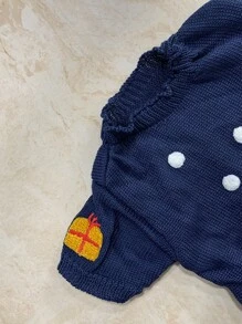 1 pieza suéter para mascotas con decoración de árbol de Navidad y muñeco de nieve, para ropa de perro pequeño, Schnauzer, caniche, gatito - Multicolor - Ver 4