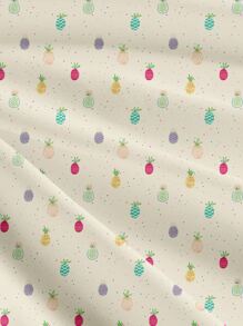 Pineapple & Polka Dot Pattern Fitted Sheet
