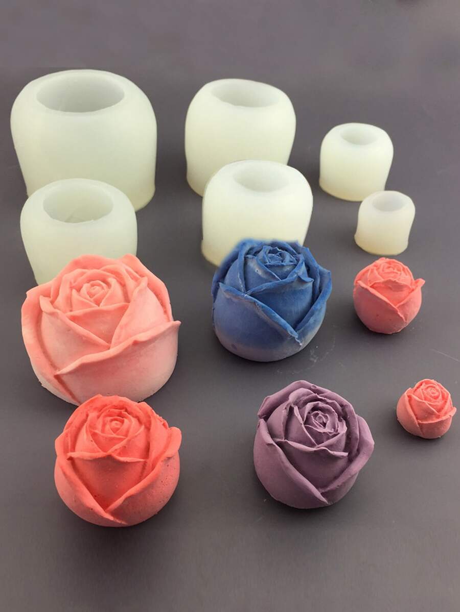 1 pieza Molde de silicona de bricolaje en forma de flor - Blanco - Ver 1