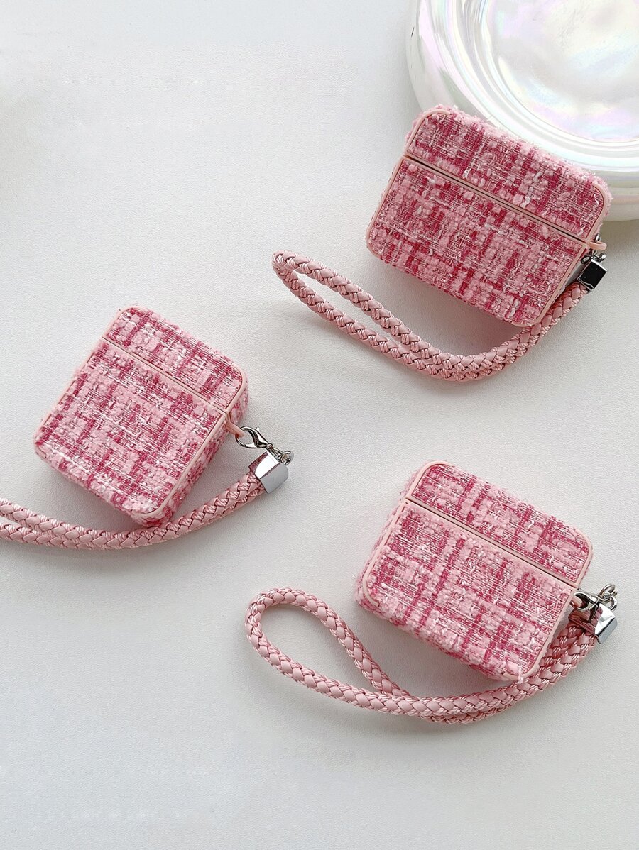 1pc Plaid Pattern Case Compatible With AirPods - Multicolor - View 1