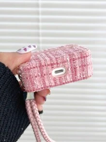 1pc Plaid Pattern Case Compatible With AirPods - Multicolor - View 3