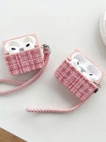 1pc Plaid Pattern Case Compatible With AirPods - Multicolor - View 5