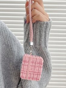 1pc Plaid Pattern Case Compatible With AirPods - Multicolor - View 6