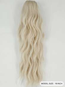 Kẹp vuốt Trung bình Quăn Tóc đuôi gà Sợi tổng hợp Nối tóc - Màu be - Xem 2