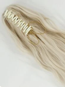 Kẹp vuốt Trung bình Quăn Tóc đuôi gà Sợi tổng hợp Nối tóc - Màu be - Xem 3