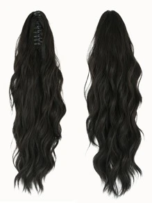 金發女抓馬尾長捲髮打造18寸馬尾假髮