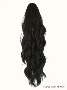 金發女抓馬尾長捲髮打造18寸馬尾假髮