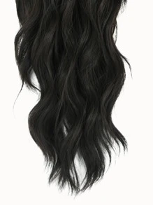 金發女抓馬尾長捲髮打造18寸馬尾假髮