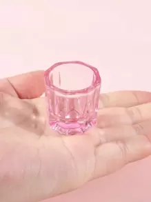 klimonla 1pc Glass Crystal Cup, Nail Art Acrylic Liquid Powder Nail Art Cups Bowl Glassware Tools, Pink,Nail Supplies,Nail Tools,Nail Art Tools,Back To School,Nails,Nail Tools For Press On Nails - Pink - View 6