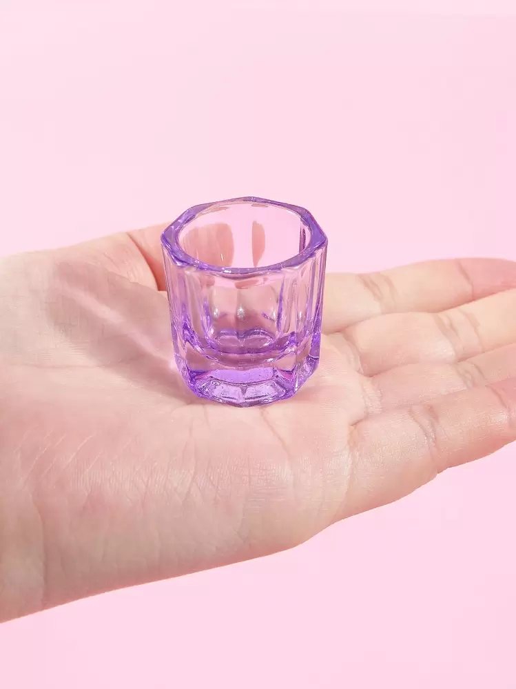 1 pieza Vaso de cristal, Tazón de líquido y polvo acrílico para arte de uñas, Herramientas de cristalería, Púrpura, Suministros para uñas, Herramientas para uñas, Herramientas para arte de uñas, Vuelta al colegio, Uñas, Herramientas para uñas postizas - Morado - Ver 4