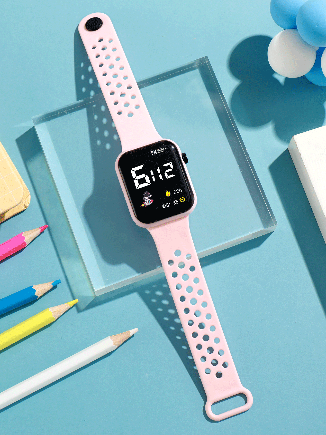 Girls led display square electronic watch shein usa
