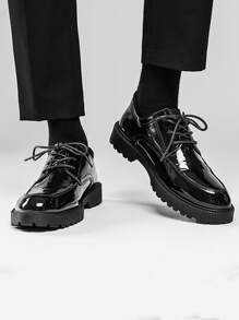 男士前綁帶牛津鞋