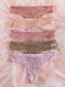 5packs Lace Panty Set Sexy Lingerie - Multicolor - View 5