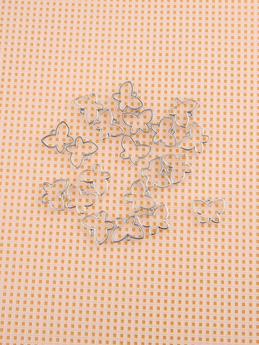 20pcs Butterfly DIY Pendant - Ancient Silver - View 1